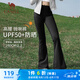駱駝（CAMEL）UPF50+防曬運(yùn)動(dòng)褲女緊身喇叭長褲 Y24BAWL6005 幻影黑 M