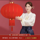 翊碩春節(jié)戶外紅燈籠喬遷結(jié)婚防水植絨燈籠新年元旦陽臺加厚植絨燈籠 100#加厚【全紅】鈴鐺款一對 燈籠一對