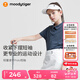 moodytiger女童polo衫防曬速干夏季兒童短袖T恤吸汗高彈修身簡(jiǎn)約戶外運(yùn)動(dòng)衣 翎羽藍(lán) 165 cm