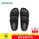 熱風(fēng)2025年夏季新款男士時(shí)尚拖鞋潮流百搭一字拖厚底戶外休閑涼拖 01黑色 43 偏大半碼