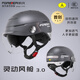 永久3C認(rèn)證電動(dòng)車(chē) 0感天窗 頭盔夏季摩托車(chē)半盔遮陽(yáng)防曬女男電瓶車(chē)安全帽四季盔內(nèi)外雙鏡598短鏡亞鈦灰