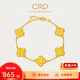 CRD克徠帝碎碎冰碎金金四葉草手鏈黃金足金實心5G送女友節(jié)日禮物 9g