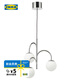 宜家（IKEA）SIMRISHAMN希姆麗吊燈頂燈球形現(xiàn)代簡約北歐風(fēng)客廳用 鍍鉻3枝(燈泡+燈鉤另購)