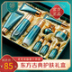 韓嬋靈芝護(hù)膚品套裝洗面奶保濕精華水乳液眼霜送女生母親節(jié)日禮物盒 靈芝光果甘草羊胎素凝肌十件套