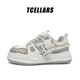 Tcellars板鞋男鞋秋季2025新款復(fù)古風(fēng)耐磨防滑厚底增高舒適運(yùn)動(dòng)休閑鞋子男 雪山灰白 42