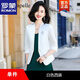 羅蒙 小西裝外套女2022夏季新款內搭連衣裙套裝兩件套氣質(zhì)短款西服教 白色 L