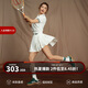 Monster Guardians運動網(wǎng)球裙女 復(fù)古撞色學(xué)院風(fēng)百褶短裙戶外休閑顯瘦半身裙 白色 S