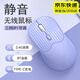 鉑吶苓無(wú)線(xiàn)藍牙鼠標可充電式辦公輕音便攜雙模靜音筆記本電腦pad通用人體工學(xué)適用小米華為榮耀聯(lián)想蘋(píng)果 紫色半條紋【藍牙+2.4g雙模靜音充電版】