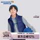 Skechers斯凱奇秋冬季新款男女中大童鴨絨梭織羽絨服背心兒童外套L424K080