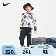 NIKE 耐克童裝男童純棉衛(wèi)衣+長褲2件套秋季新款兒童套裝