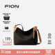 菲安妮（FION）2025新款老花托特包大容量女包通勤復(fù)古單肩斜挎包生日禮物