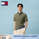 TOMMY JEANS【珠地網(wǎng)眼】25新款夏季男裝純棉鑲邊重磅多色短袖POLO20917 軍綠色MR6 L
