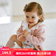 OAK FAMILY寶寶長袖開衫外套毛衣嬰兒圓領(lǐng)棉紗針織衫薄外套 花淺粉 90 cm