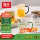 富光玻璃杯水杯子茶杯具涼水杯牛奶啤酒果汁杯子耐高溫馬克杯家居館