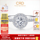 CRD克徠帝【現(xiàn)貨閃發(fā)】圓滿鉆戒鉆石戒指群鑲閃耀克拉求婚結(jié)婚鉆戒 【臻選】共約52分 主石30分D-E色SI