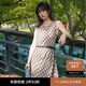 moussy 2025夏季新品復(fù)古港風(fēng)菱格紋無袖連衣裙女028ISA33-3961 065花紋棕色 S