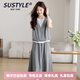 SUSTYLE奢侈高端品牌時(shí)尚女裝套裝減齡顯瘦夏季新款寬松大碼短袖連衣裙 圖片色 M
