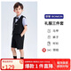 羅蒙男童西裝套裝鋼琴演出服主持人新中式國風西服兒童禮服 黑色130