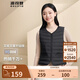 波司登（BOSIDENG）【反季】輕薄羽絨服90絨女短款露營(yíng)徒步拿捏溫差休閑保暖馬甲背心 【店長(zhǎng)推薦】黑色8056 XL 175/96A