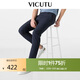 威可多（VICUTU）【輕氧褲二代】泡泡紗散熱舒透通勤長(zhǎng)褲深藍(lán)180/93B