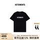 VETEMENTS25新款重磅榻榻米繡花純棉100%t短袖t恤男女士高檔輕奢 65352005 黑色 L