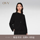 OVV【重磅真絲】2024春夏新款女裝鬼縐經(jīng)典圓領(lǐng)夾克外套 黑色（凈色）18 L
