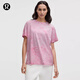 lululemon丨All Yours 女士棉混紡 T 恤 *Wash LW3IRES 云紋水洗喜悅粉賽車粉顫音紅 S