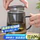 半物生活茶杯玻璃杯茶水分離杯辦公室泡茶杯喝水杯子男士綠茶杯過濾杯子