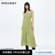 moussy 女裝新品海濱度假風(fēng)格紋木耳吊帶連衣裙028HSS30-2011 035花紋綠色 M 00002