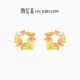 潮宏基 蝴蝶花環(huán)古法黃金珍珠耳釘女足金琺瑯耳飾送女友生日禮物 計價(jià) 一對款（贈硅膠耳堵） 3.4g