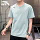 安踏（ANTA）冰絲速干短袖t恤男2026夏季男士涼爽透氣彈力跑步健身運動(dòng)服飾 霧灰綠 L