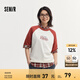 森馬[商場(chǎng)同款]史努比系列短袖T恤女中長(zhǎng)款純棉寬松2024新款秋裝 白紅色調(diào)00316 165/88A/L