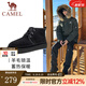 駱駝（CAMEL）冬季戶外雪地靴新款男士加絨防滑羊毛保暖中幫棉靴 G13W837106 黑色 43