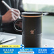 萬仟堂（Edenus）高檔辦公杯 陶瓷杯男士水杯茶水分離馬克杯帶濾網送禮客戶領導望A 黑鐵釉