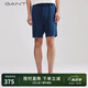 GANT/甘特春夏男士寬松透氣吸汗寬松百搭亞麻抽繩運(yùn)動(dòng)休閑短褲 461藏藍(lán)色 L