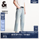 杰克·瓊斯（JACK&JONES）男裝夏季新款舒適百搭舒適個性磨破錐形九分褲牛仔褲225232023 C42淺牛仔藍(lán) 32 175 W32