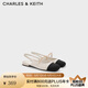 CHARLES&KEITH珠鏈絆帶飾低跟涼鞋瑪麗珍鞋女鞋子女CK1-70900382 CK1-70900382-2粉白色 36
