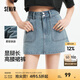 森馬牛仔褲女顯腿長(zhǎng)短褲潮酷夏2025新款防走光時(shí)尚高腰裙褲小個(gè)子 牛仔藍(lán)灰88401 28