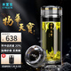 水宜生純鈦杯玻璃杯雙層水晶泡茶杯抑菌保溫防燙水杯商務便攜車載耐高溫 【物崋天寳】 380ml