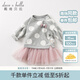 戴維貝拉（DAVE＆BELLA）秋冬裝新品童裝女童公主連衣裙 春秋寶寶網(wǎng)紗裙子 灰色【常規(guī)款】DBM10845 100cm(4Y（建議身高95-105cm）)