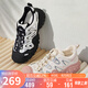 駱駝（CAMEL）丑萌登山鞋女時(shí)尚撞色戶外休閑鞋 L24S076620 米/銀/粉 37