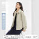 對白【匈牙利白鴨絨】氣質(zhì)輕薄羽絨服女2024冬季新款休閑保暖外套 淺卡其 L
