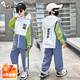 奧特曼童裝男童套裝春秋款2025新款兒童運(yùn)動(dòng)服中大童洋氣男孩炸街三件套 綠色兩件套 120 建議110-120cm6-7歲