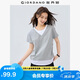 佐丹奴短袖T恤女純棉街頭風假兩件撞色圓領(lǐng)休閑上衣05325454