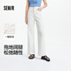 森馬（Semir）森柔牛仔牛仔褲女涼感闊腿褲25夏顯腿長褲子109325124006