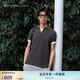 TOMMY HILFIGER【輕系列】夏季男裝撞色鑲邊翻領(lǐng)POLO/珠地棉商務(wù)修身純色短袖T恤 【修身款】石墨深灰P7I M （推薦：130-140斤）