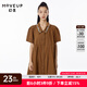 MOVEUP幻走2023春季新款.FUN系列 動(dòng)物繡花插袋設(shè)計(jì)師純棉連衣裙 軟木棕 S