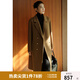 獨束大碼女裝【琥珀大衣】全羊毛呢大衣2024年冬新款質(zhì)感優(yōu)雅新復(fù)古 橄欖棕 L (尺碼：2)