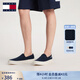 TOMMY JEANS【輕便船鞋】25春夏男裝棉質懶人一腳蹬運動鞋休閑鞋帆布鞋 【01366】藏青色C1G 42
