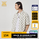 卡賓（CABBEEN）【棋盤格】商場同款牛仔短袖襯衫男2024夏季新款寬松潮牌襯衣 米白色12 L /175/50